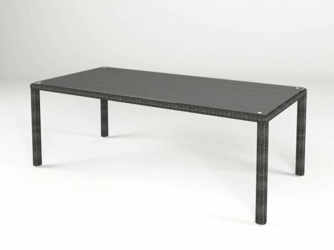 Комплект обеденный "Севилья" 210х100, из искусственного ротанга, 1+6, серый, темно-серый