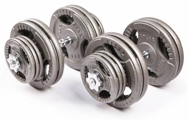 Набор гантелей металлических "Хамертон Atlas Sport", 2x29 кг