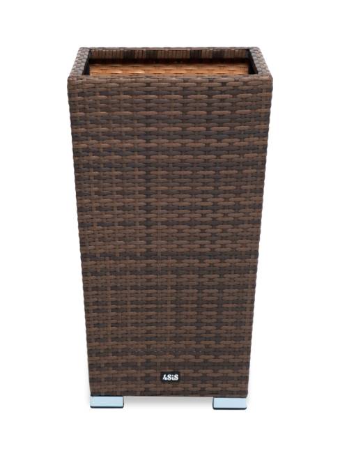 "Капучино" кашпо для цветов плетеное из искусственного ротанга, цвет коричневый "Капучино" кашпо для цветов плетеное из искусственного ротанга, цвет коричневый