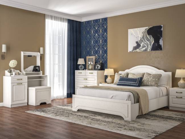 Кровать Ливерпуль 1600 с основанием цвет ясень ваниль/белый Кровать Ливерпуль 1600 с основанием цвет ясень ваниль/белый