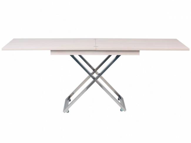 Стол-трансформер Левмар Cross D68/S79 дуб шамони светлый/ опоры нерж.ст.