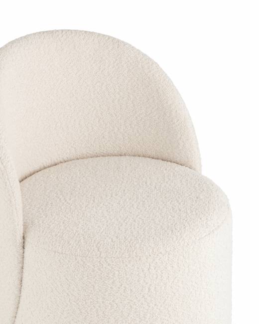 Пуф Loreen вращающийся букле белый