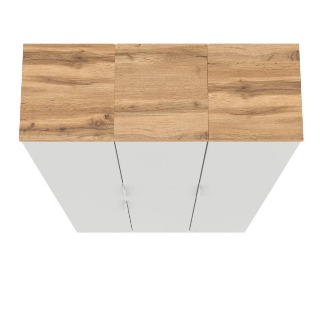 Набор из трёх шкаф-пеналов Октава цвет белый шагрень/дуб крафт золотой