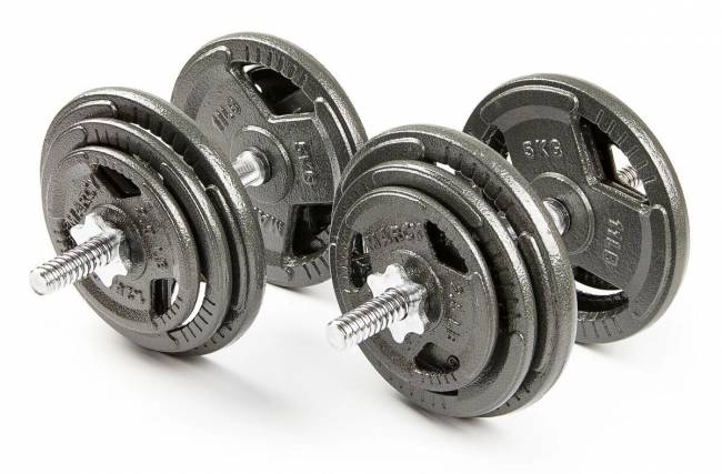 Набор гантелей с железной ручкой "HAMMERTONE", 2x19 кг