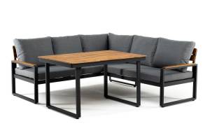 Угловой комплект из алюминия TOPA с обеденным столом Joygarden Угловой комплект из алюминия TOPA с обеденным столом Joygarden