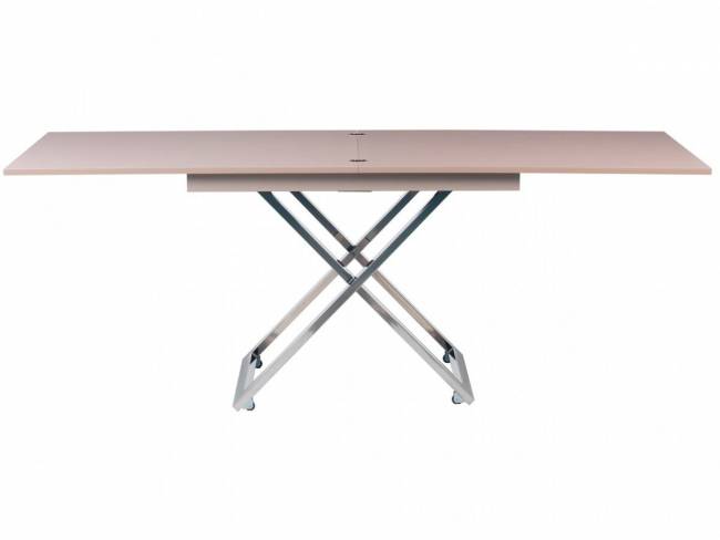Стол-трансформер Левмар Cross G41/S79 капучино глянец/ опоры нерж.сталь