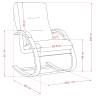 Кресло-качалка Leset Милано Слоновая кость V32 серый Кресло-качалка Leset Милано Слоновая кость V32 серый
