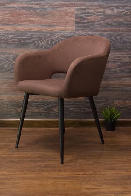 Стол Монте К 100 орех с креслами Пичч велюр коричневый