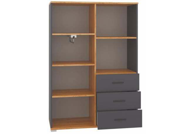 Комод Кассандра 100 дуб крафт золотой / антрацит