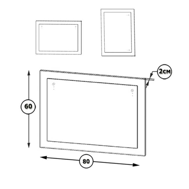 Зеркало Камелия цвет дуб сонома
