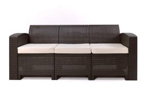 Rattan premium, диван трехместный, венге
