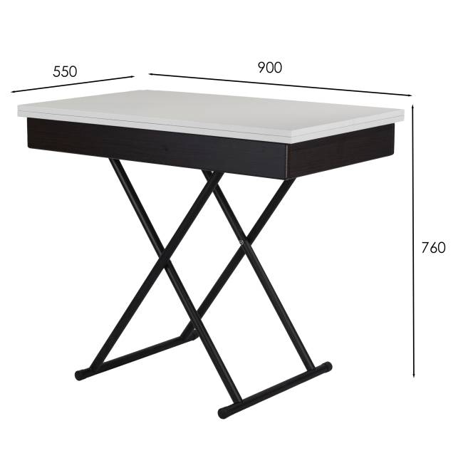 Стол-трансформер Лерон белый/черный Стол-трансформер Лерон белый/черный