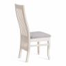 Стул DOLCE мягкое сидение бук, 40х46х100см, ivory white, велюр Tenerife Ultimate grey белый