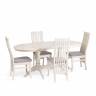 Стул DOLCE мягкое сидение бук, 40х46х100см, ivory white, велюр Tenerife Ultimate grey белый