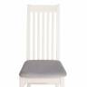 Стул DOLCE мягкое сидение бук, 40х46х100см, ivory white, велюр Tenerife Ultimate grey белый