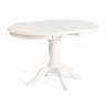 Стол STEFANO круглый бук, мдф, D90+30x77см, Ivory white Ivory white бук, мдф
