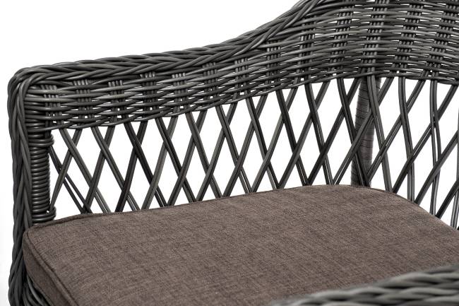 "Сицилия" обеденная группа плетеная, цвет графит "Сицилия" обеденная группа плетеная, цвет графит