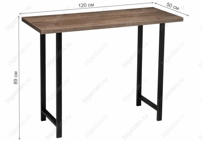 Стол барный Пегас дуб велингтон / черный матовый