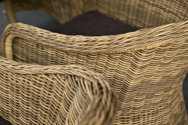 "Равенна" плетеное кресло из искусственного ротанга, цвет соломенный