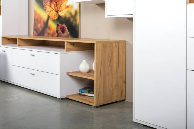 Гостиная Бэль № 02, цвет дуб крафт золотой/белый премиум Гостиная Бэль № 02, цвет дуб крафт золотой/белый премиум