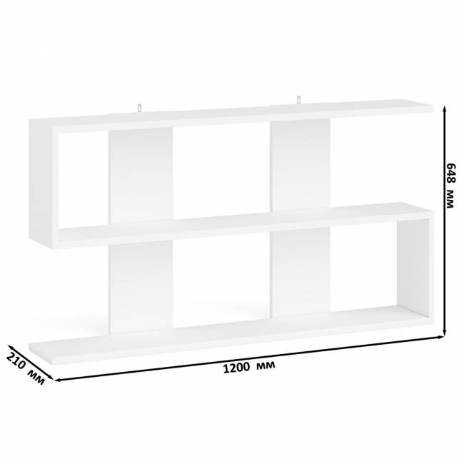 Навесная полка Мори 1200 цвет белый Навесная полка Мори 1200 цвет белый