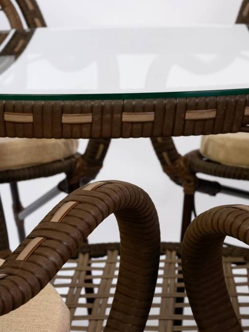 Стол Java (Ява) из искусственного ротанга, орех Стол Java (Ява) из искусственного ротанга, орех