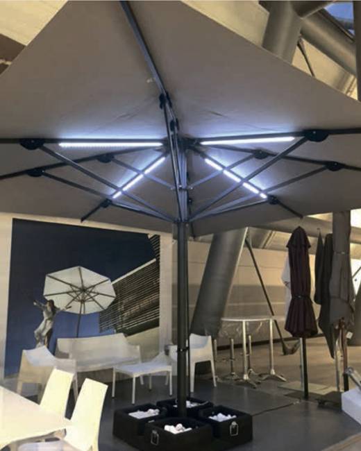 LED светильник для зонта (от батареи) Capri белый 1200 мм