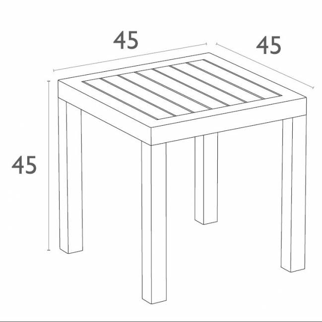 Столик пластиковый для лежака Ocean Side Table бежевый 450х450х450 мм Столик пластиковый для лежака Ocean Side Table бежевый 450х450х450 мм