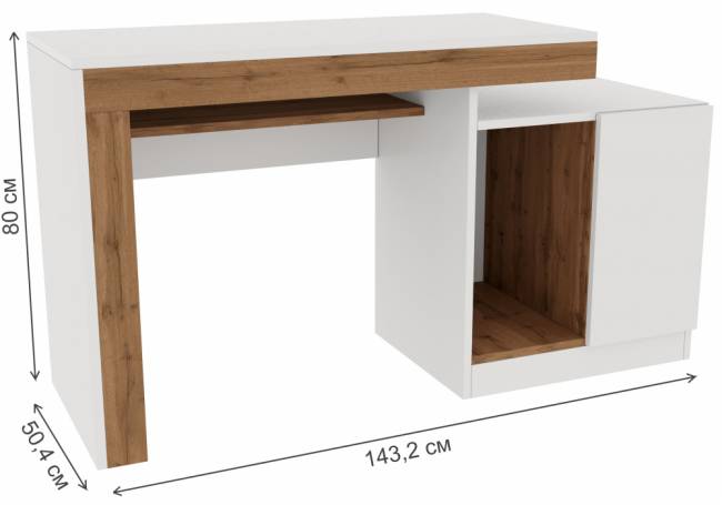 Модена белый / дуб вотан
