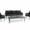 Комплект плетеной мебели MOKKA RIMINI (стол кофейный, 2 кресла, диван 3 х-местный)