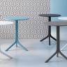 Стол пластиковый обеденный Spritz + Spritz Mini голубой Ø605х400-765 мм
