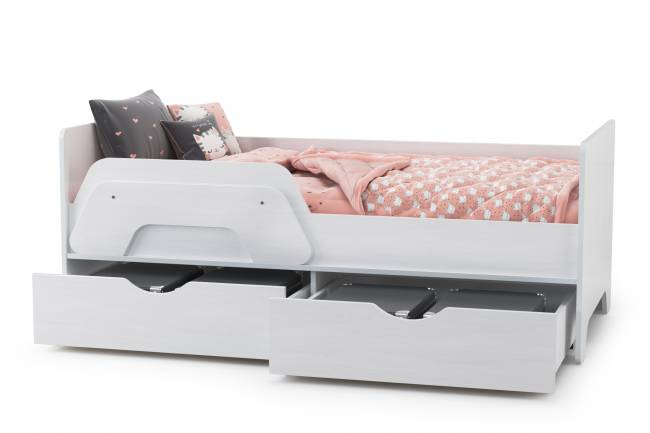 Кровать с ящиками Уна 11.22 цвет белый