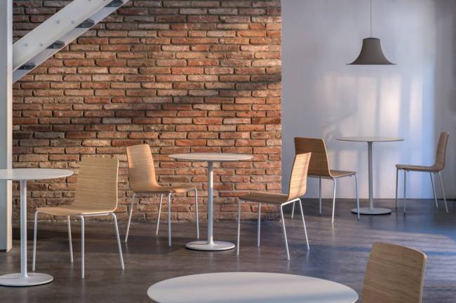 Стул деревянный Inga хромированный, беленый дуб 505х520х800 мм