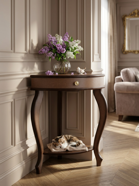 Консоль угловая Элегант орех Л