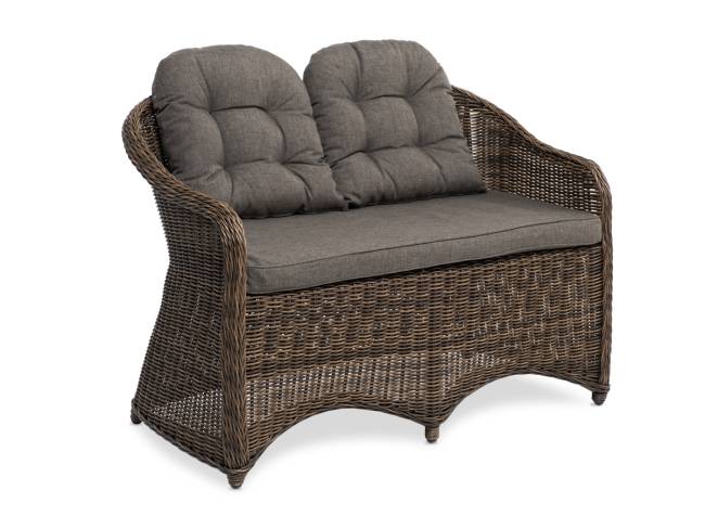 "Равенна" диван двухместный плетенный из ротанга, цвет коричневый "Равенна" диван двухместный плетенный из ротанга, цвет коричневый