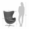 Кресло EGG CHAIR черный, экокожа Кресло EGG CHAIR черный, экокожа