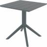 Стол пластиковый Paris Table 70 темно-серый 700х700х740 мм