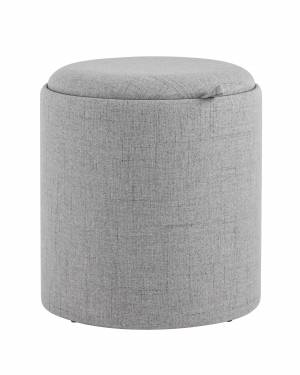 Пуф-столик с ящиком Хюгге S рогожка серый