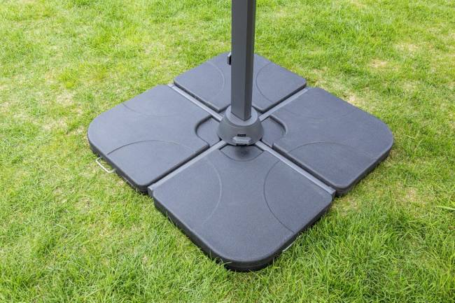 Зонт SKY BLACK круглый в комплекте с утяжелителями