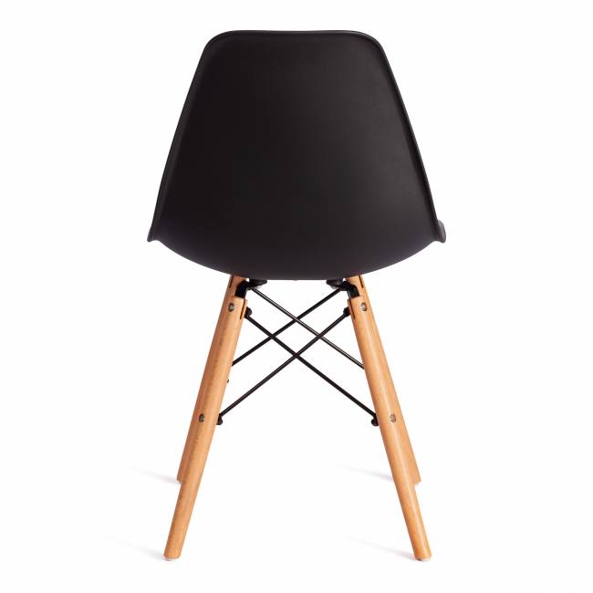 Стул CINDY (EAMES) (mod. 1801) дерево бук/металл/сиденье пластик, 45x51x82 см, Black (черный) (Комплект из 4 шт.) черный дерево бук/металл/сиденье пластик