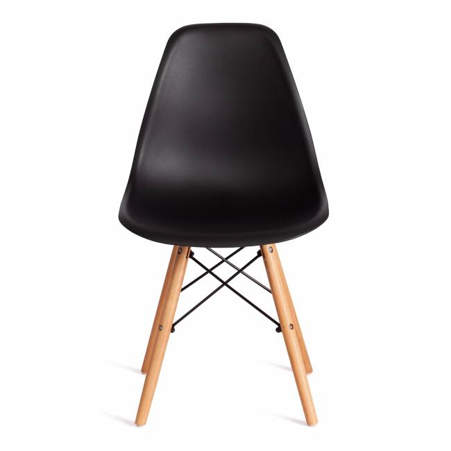 Стул CINDY (EAMES) (mod. 1801) дерево бук/металл/сиденье пластик, 45x51x82 см, Black (черный) (Комплект из 4 шт.) черный дерево бук/металл/сиденье пластик