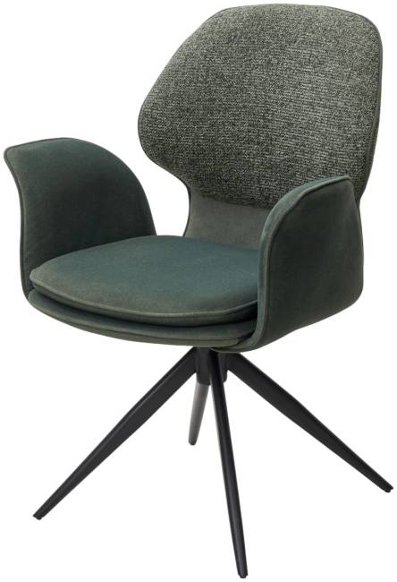 Стул LENNE 360 град. поворот., зеленый  MILAN-350, ткань/ MOHAIR-350, ткань/ Черный, ®DISAUR