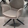 Стул LENNE 360 град. поворот., латте  MILAN-430, ткань/ MOHAIR-440, ткань/ Черный, ®DISAUR