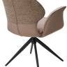 Стул LENNE 360 град. поворот., латте  MILAN-430, ткань/ MOHAIR-440, ткань/ Черный, ®DISAUR