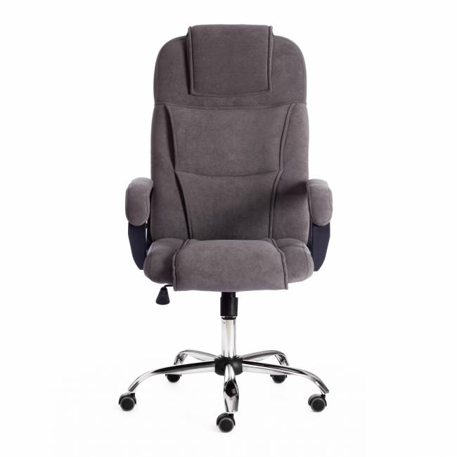 Кресло BERGAMO хром (22) флок , серый, 29 серый флок