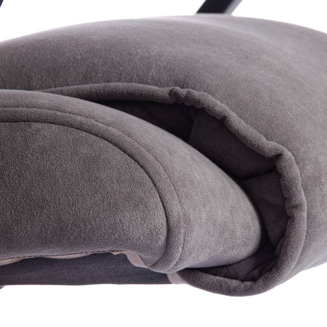 Кресло BERGAMO хром (22) флок , серый, 29 серый флок