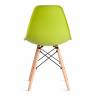 Стул CINDY (EAMES) (mod. 1801) дерево бук/металл/сиденье пластик, 45x51x82 см, Olive (оливковый)  (Комплект из 4 шт.) Olive (оливковый) дерево бук/металл/сиденье пластик