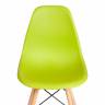 Стул CINDY (EAMES) (mod. 1801) дерево бук/металл/сиденье пластик, 45x51x82 см, Olive (оливковый)  (Комплект из 4 шт.) Olive (оливковый) дерево бук/металл/сиденье пластик