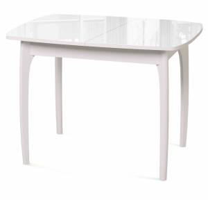 Стол DikLine M40 белый/стекло белое optiwhite