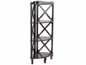 Этажерка-стеллаж угловая Джульетта-3 орех